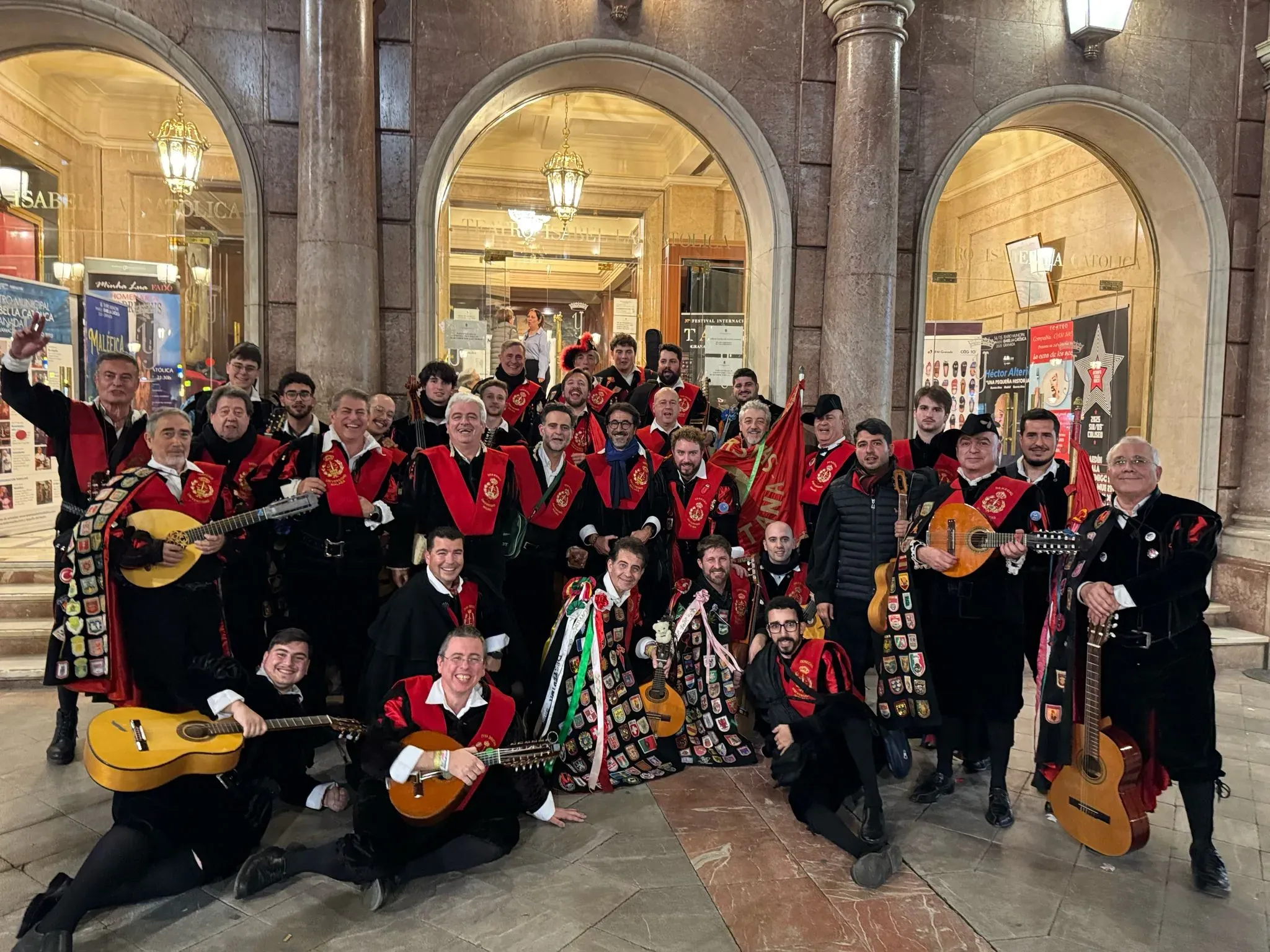 La Tuna de Derecho de Málaga actualmente participando en el Nacional de Granada